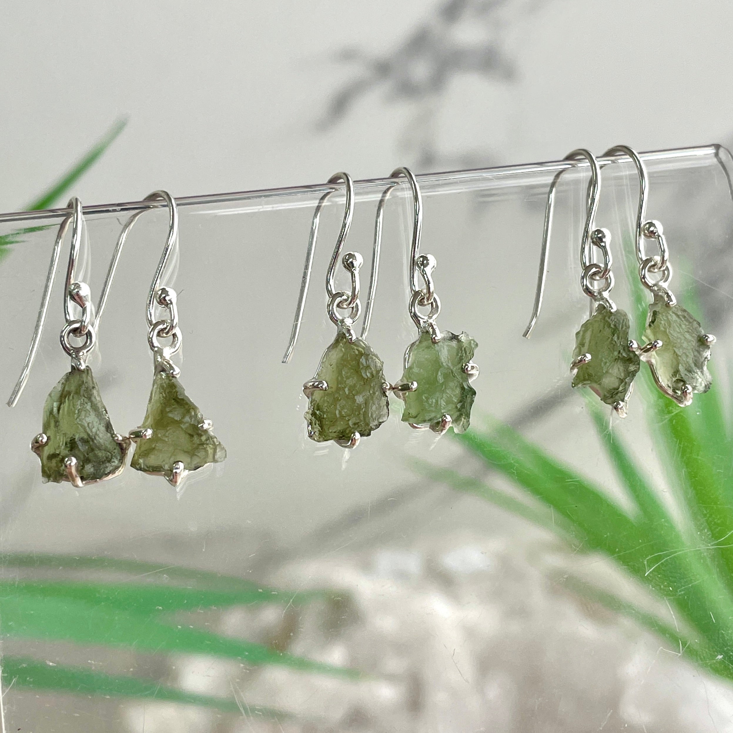 Moldavite Earrings Moldavite Earrings